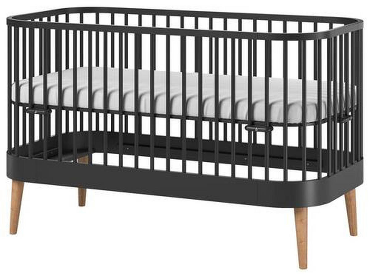 GITTERBETT Paris 70/140 cm  - Schwarz, MODERN, Holz/Holzwerkstoff (70/140cm) - MID.YOU