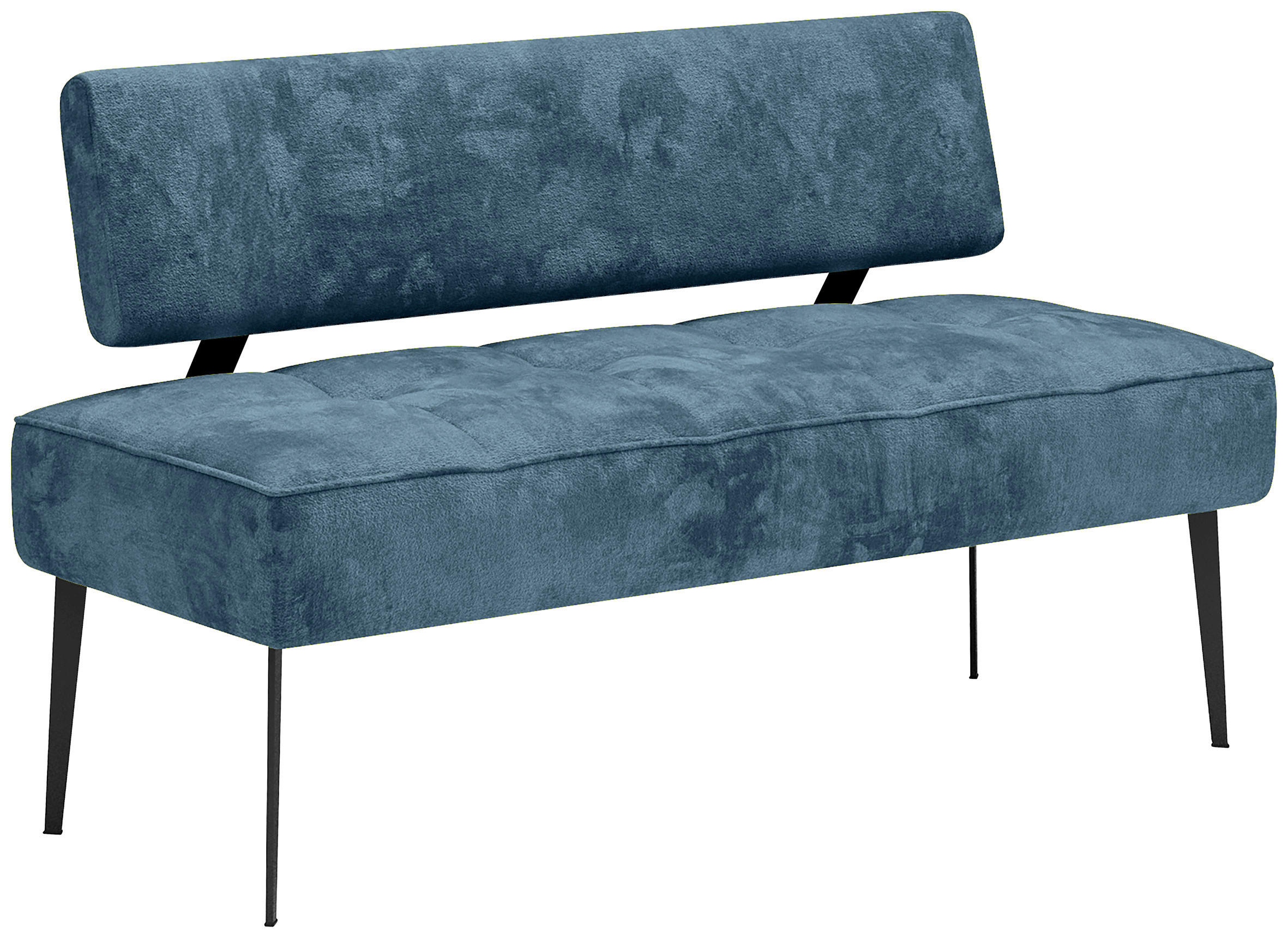 SITZBANK 162/90/65 cm Webstoff Petrol Metall  - Petrol/Schwarz, MODERN, Textil/Metall (162/90/65cm) - Welnova