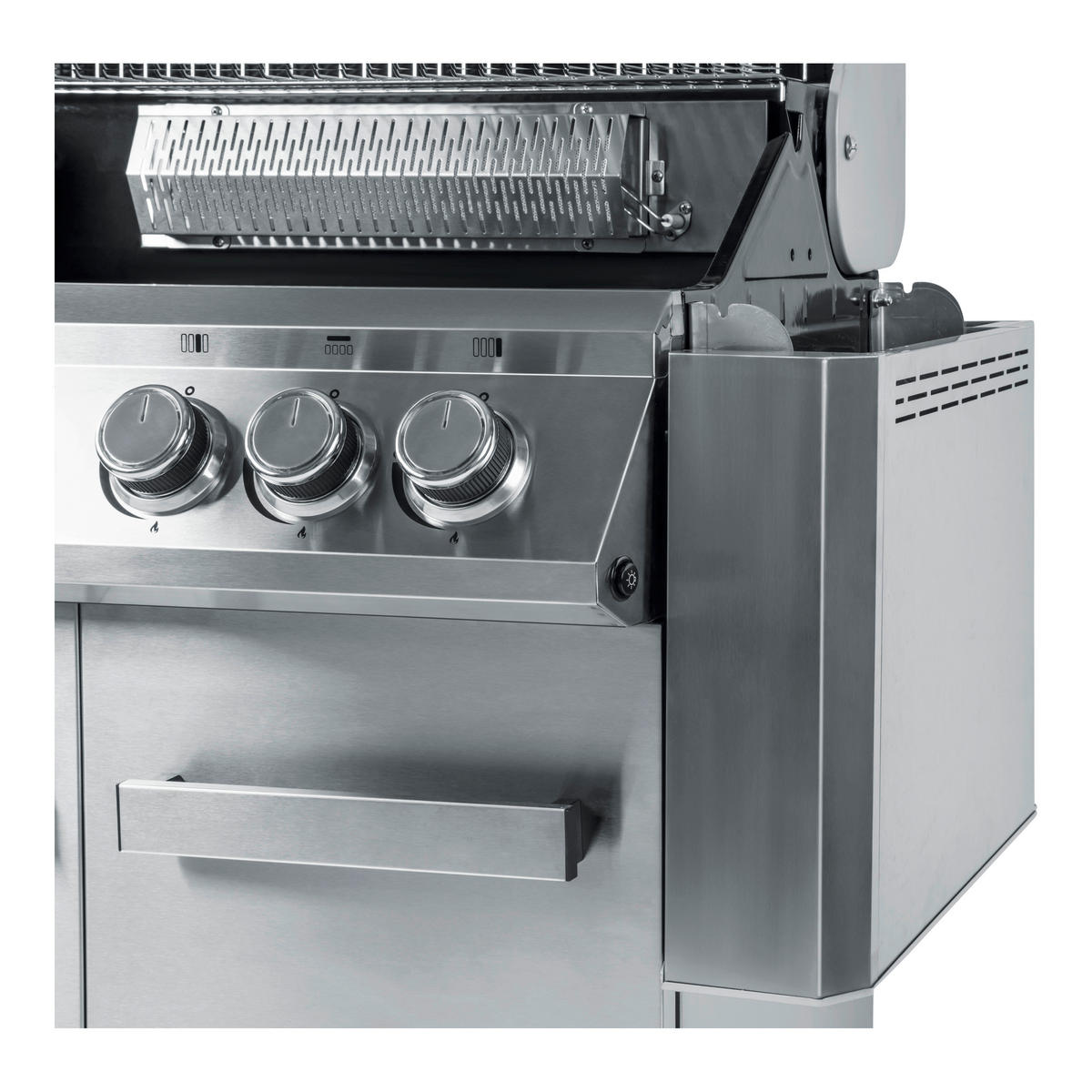 GASGRILL Edelstahlfarben BBQ  - Edelstahlfarben, Basics, Metall (80/87/62.5cm) - CHEF CUISINE