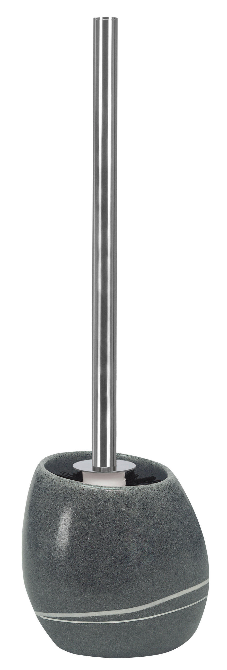 WC KEFA SO STOJANOM - hliníková/tmavosivá, Basics, plast (12,5/39cm) - Kleine Wolke