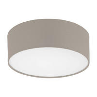 TAKLAMPA 38/11 cm  - vit/taupe, Basics, metall/textil (38/11cm) - Eglo