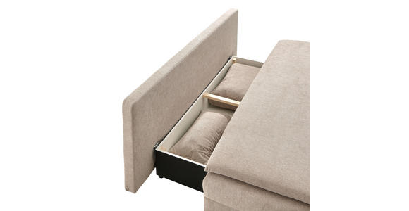 SCHLAFSOFA in Textil Orange - Schwarz/Orange, KONVENTIONELL, Kunststoff/Textil (207/74-94/90cm) - Venda