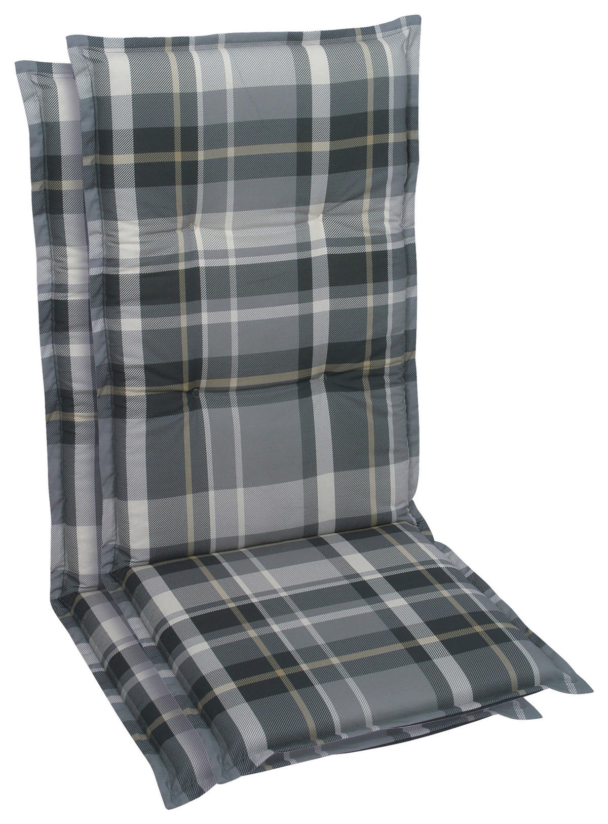 SESSELAUFLAGENSET Karo  - Grau, Basics, Textil (50/6/120cm)