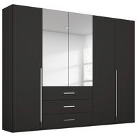 DREHTÜRENSCHRANK 251/223/60 cm,  in 5-türig  - Chromfarben, Design, Glas/Holzwerkstoff (251/223/60cm) - home24