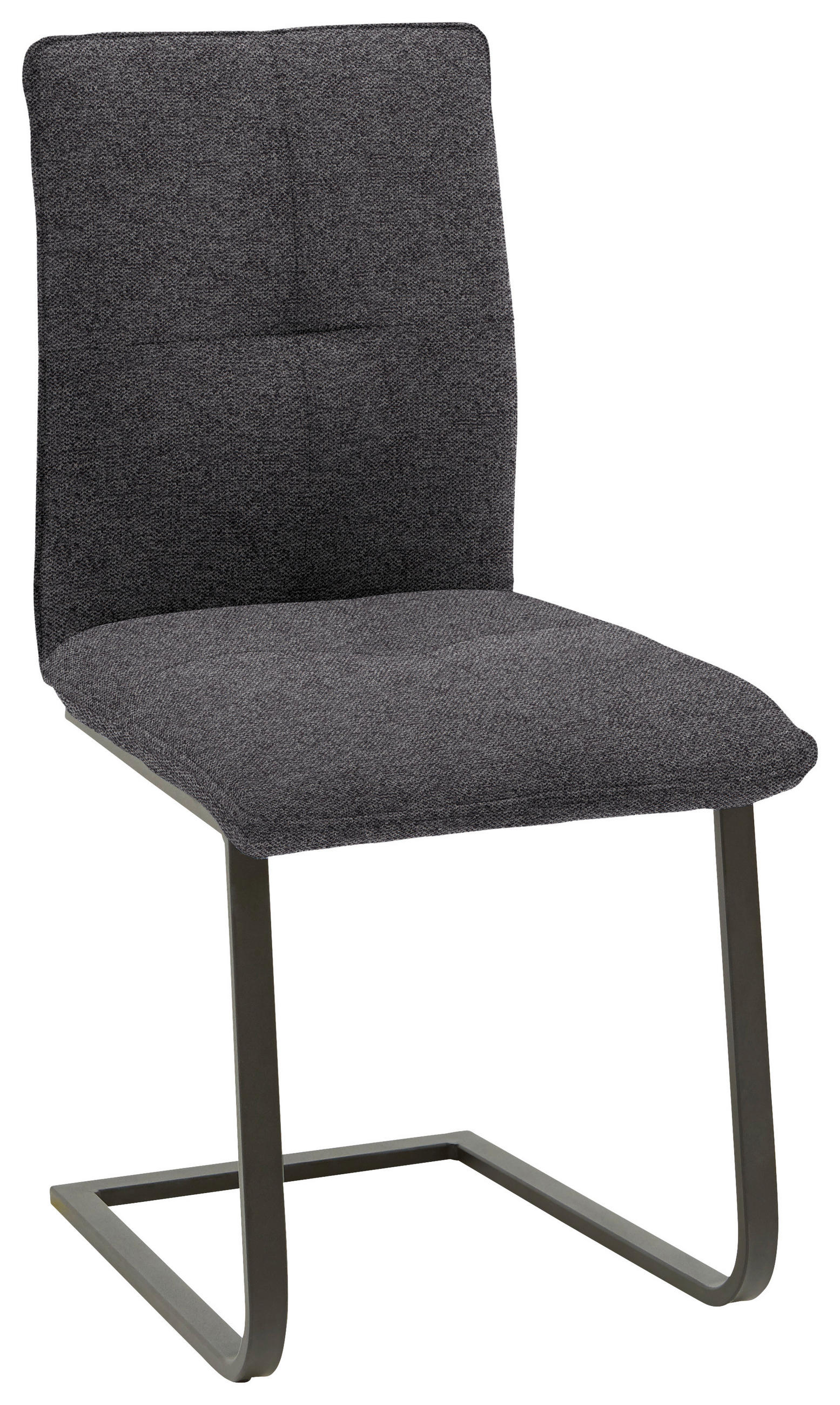 SCHWINGSTUHL  in Stahl Flachgewebe  - Anthrazit/Schwarz, Design, Textil/Metall (46/95/62cm) - Dieter Knoll