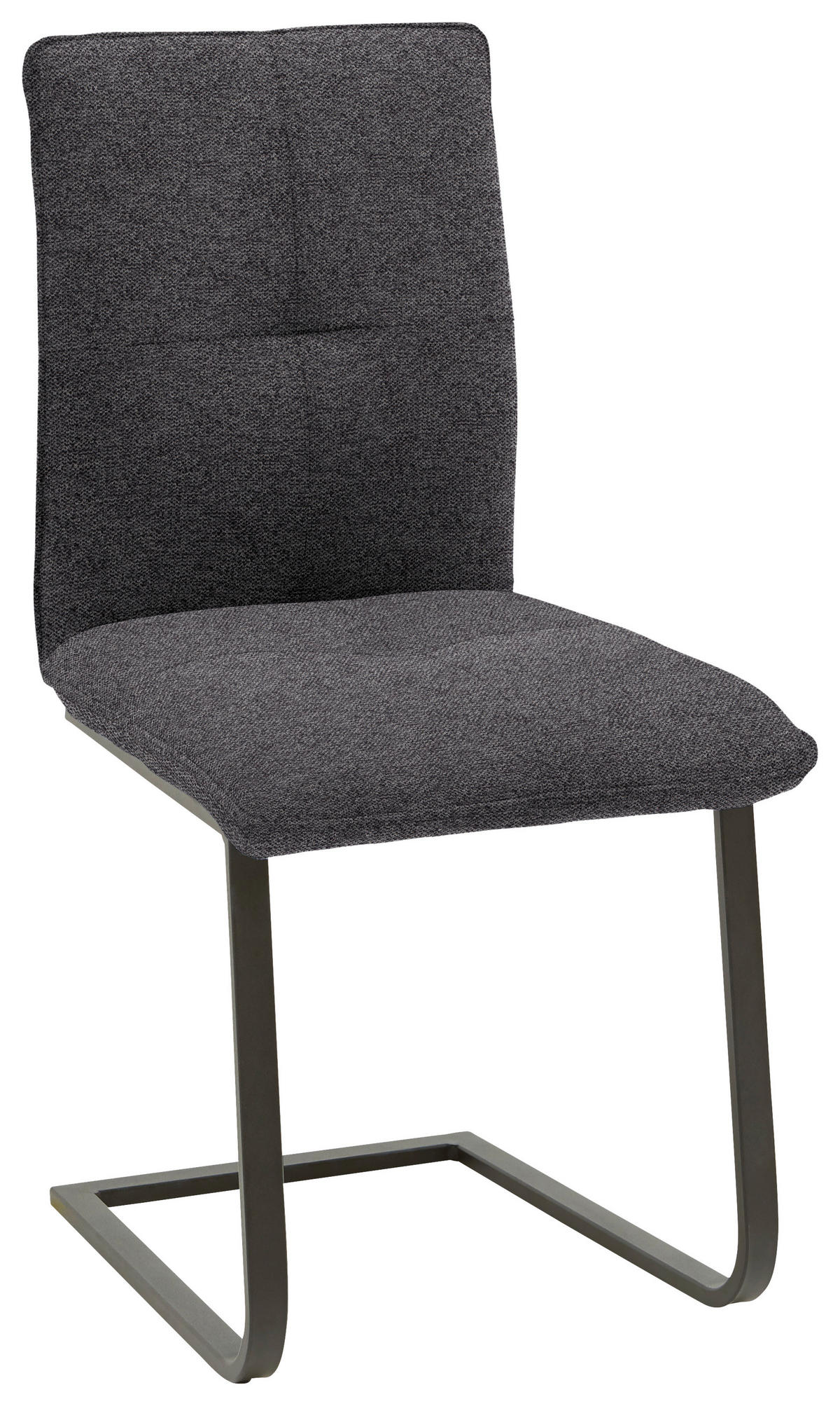 SCHWINGSTUHL  in Stahl Flachgewebe  - Anthrazit/Schwarz, Design, Textil/Metall (46/95/62cm) - Dieter Knoll