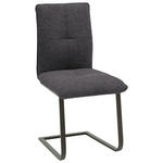 SCHWINGSTUHL  , Lederauswahl, Stoffauswahl, Typenauswahl, Gestellauswahl  , Flachgewebe  ,  - Anthrazit/Schwarz, Design, Textil/Metall (46/95/62cm) - Dieter Knoll