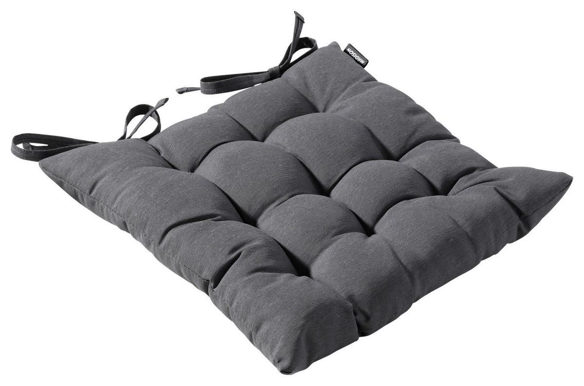 OUTDOOR-KISSEN Uni  - Dunkelgrau, Basics, Textil (46/46cm)