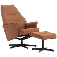 RELAXSESSELSET Mikrofaser    - Currygelb/Schwarz, Design, Textil/Metall (77/109/86cm) - Livetastic