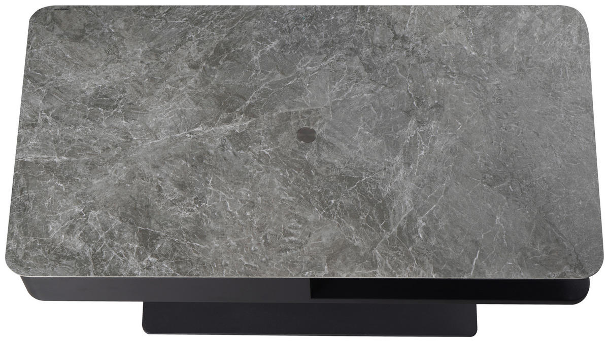 SOFFBORD i metall, glas, keramik, trämaterial 110/65/42-57 cm  - svart/grå, Basics, metall/trämaterial (110/65/42-57cm) - Dieter Knoll