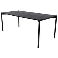 MATBORD i metall, trämaterial 190/90/75 cm   - svart, Design, metall/trämaterial (190/90/75cm) - Livetastic