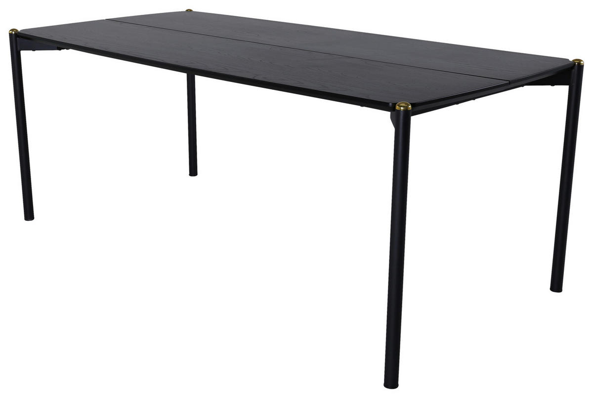 MATBORD i metall, trämaterial 190/90/75 cm   - svart, Design, metall/trämaterial (190/90/75cm) - Livetastic