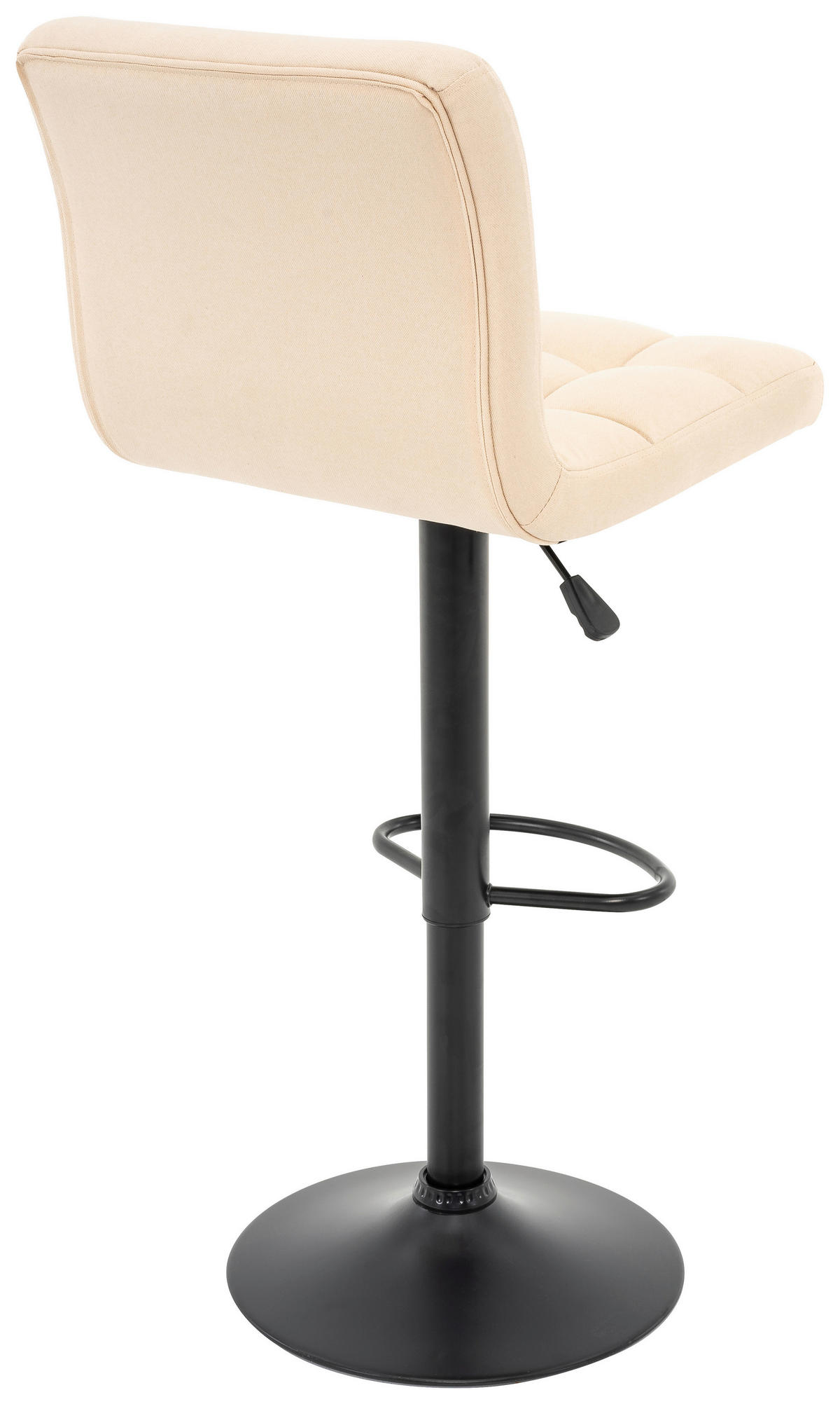 BARHOCKER in Metall, Textil Schwarz, Beige  - Beige/Schwarz, Basics, Textil/Metall (45/92/48cm) - Livetastic