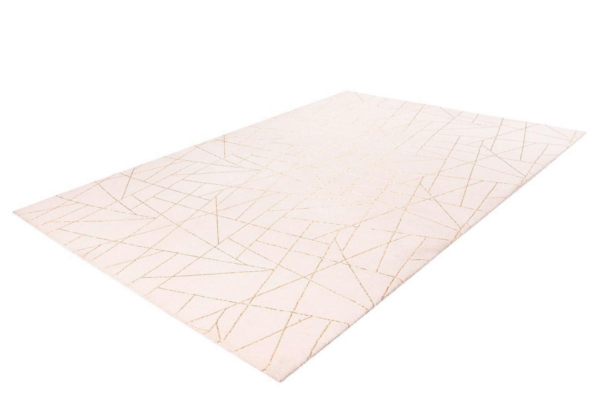 FLACHWEBETEPPICH 160/230 cm Bijou 125 Creme / Gold Creme, Goldfarben  - Goldfarben/Creme, KONVENTIONELL, Textil (160/230cm)