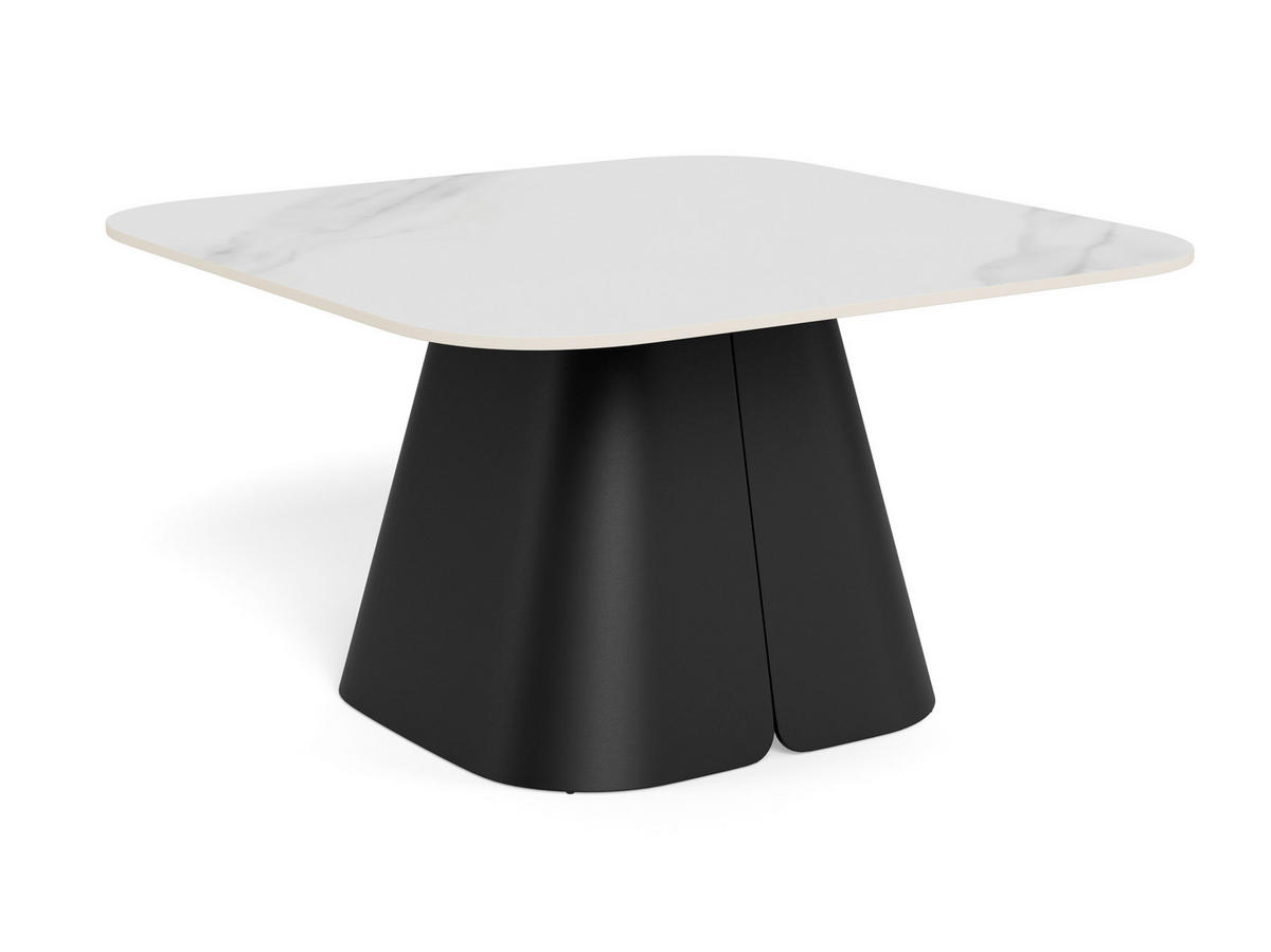 SOFFBORD i metall, keramik 80/80/45 cm  - vit/svart, Design, metall/keramik (80/80/45cm) - MID.YOU