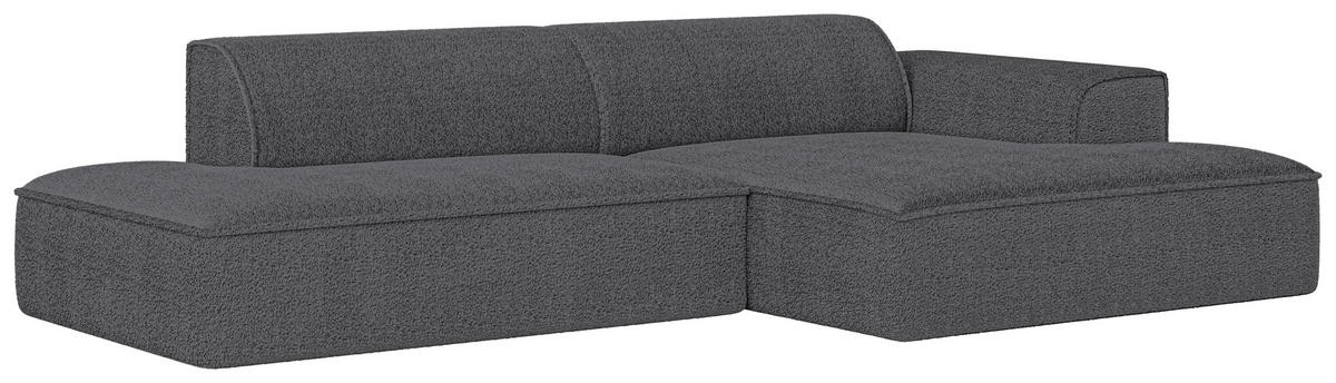 ROHOVÁ SEDAČKA, plast, textil, kompozitní dřevo, barvy grafitu - černá/barvy grafitu, Konvenční, kompozitní dřevo/textil (294/165cm) - Livetastic