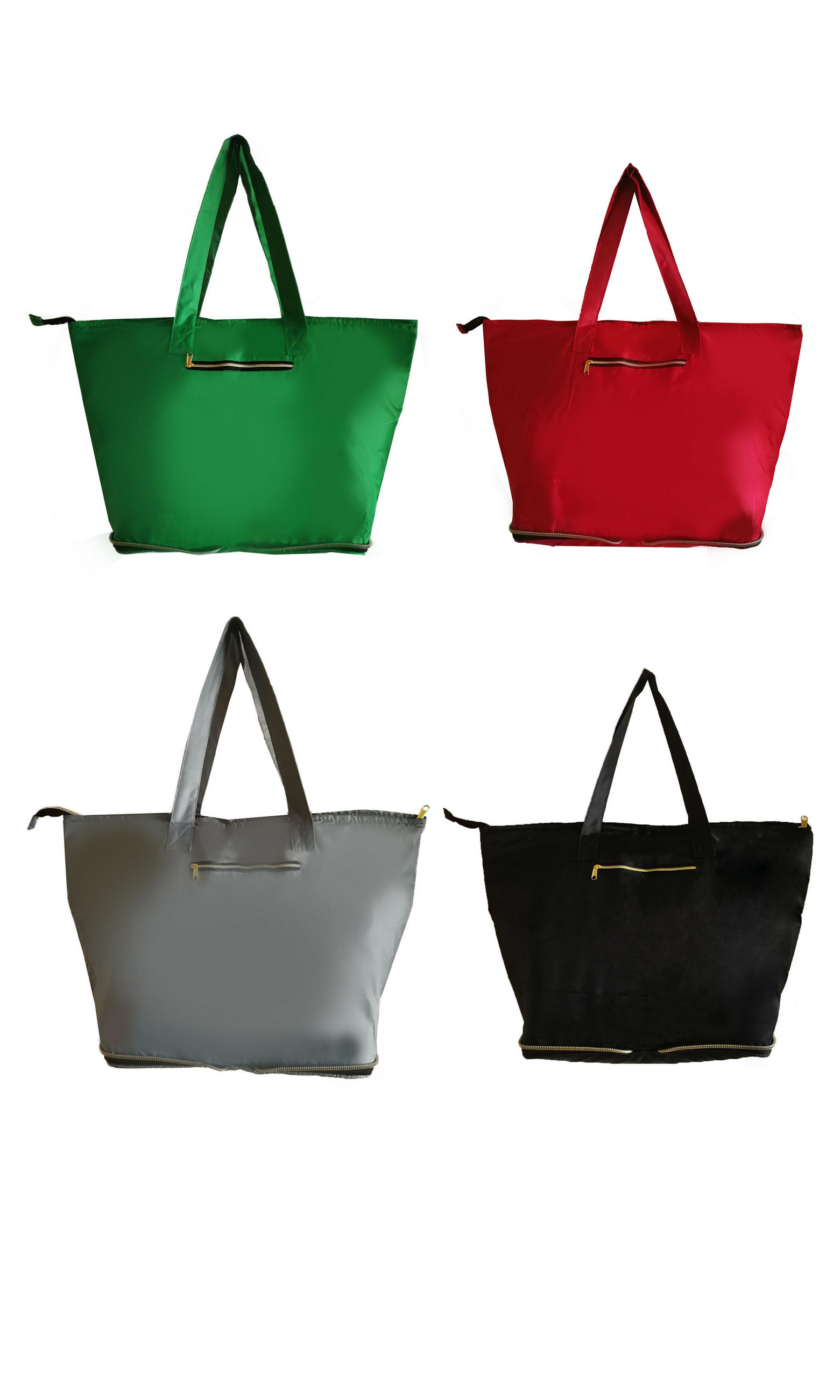 NAKUPOVALNA TORBA - rdeča/siva, Basics, umetna masa (34/53/19cm) - Ambia Home