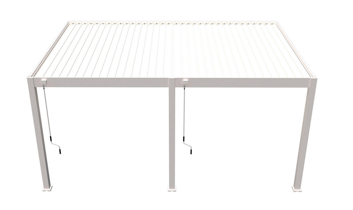 PERGOLA 530/255/360 cm Aluminium  - Weiß, Basics, Metall (530/255/360cm) - Gardenson