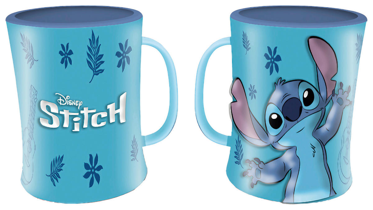KINDERTASSE Stitch Steinzeug  - Hellblau, Basics, Keramik (13/11,5/9,5cm) - Disney