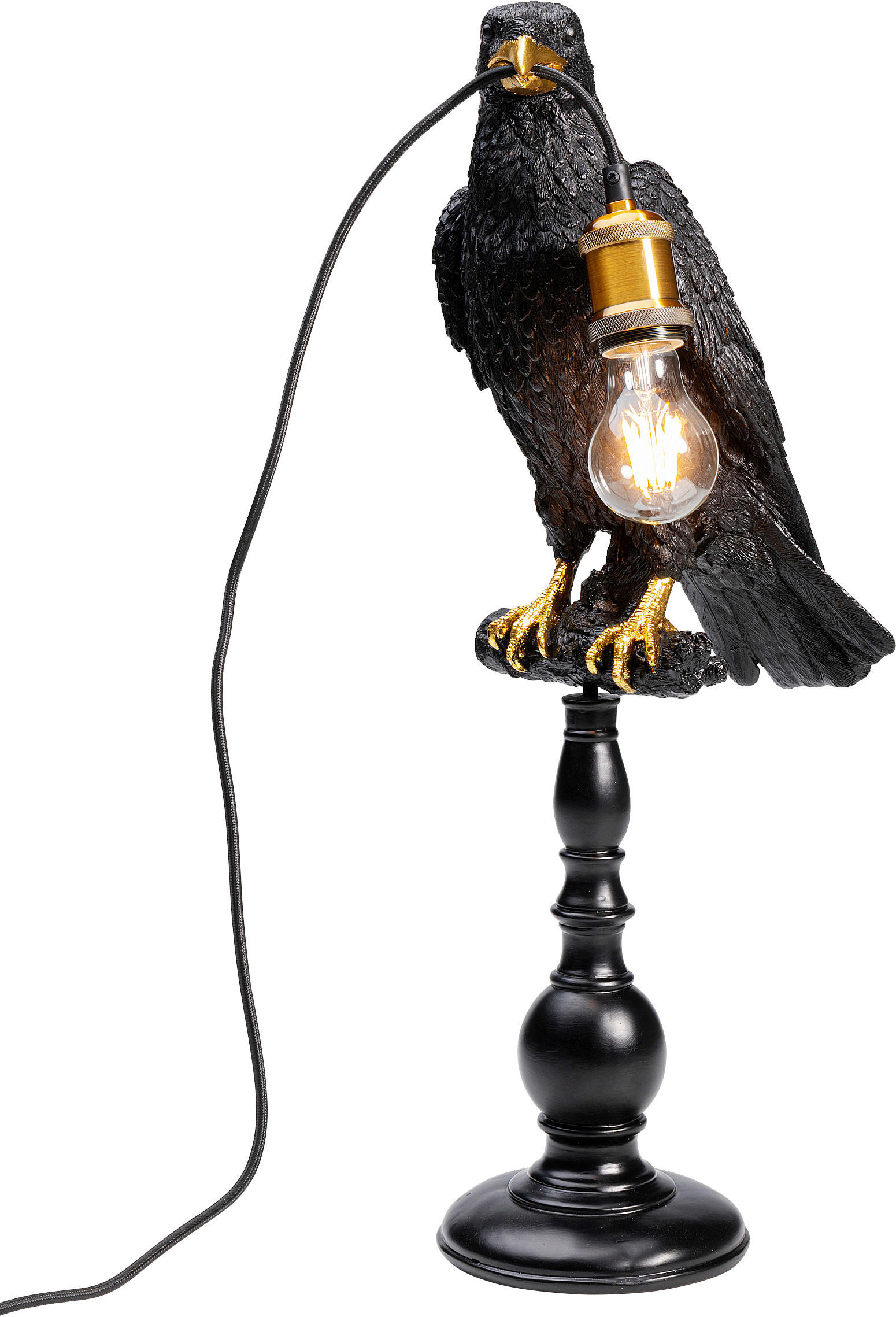 Kare-Design Tischleuchte Animal Sitt Schwarz 16x61x29 cm