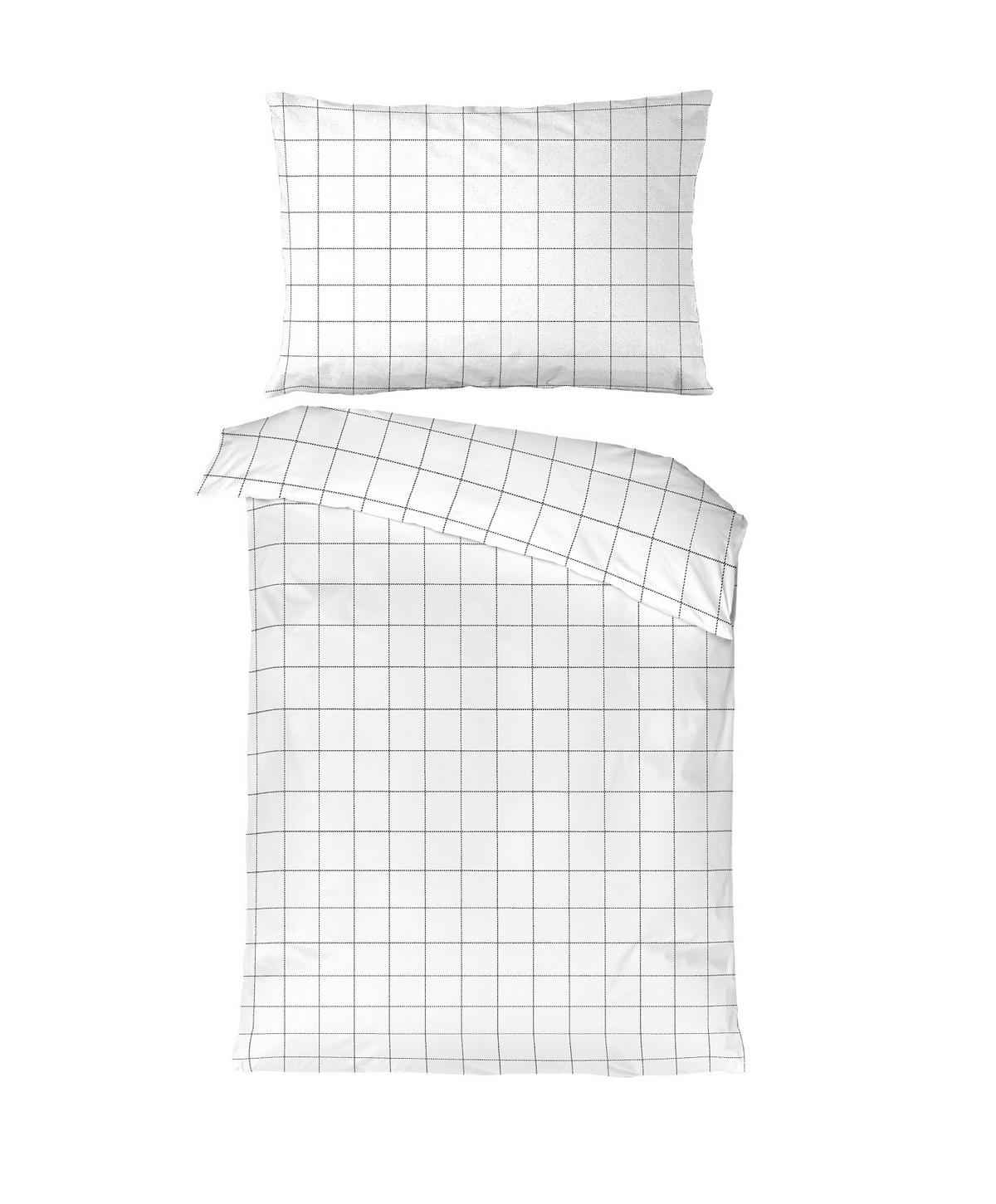 BETTWÄSCHESET 160/210 cm  65 cm/100 cm  - Weiss/Schwarz, Basics, Textil (160/210cm) - Novel