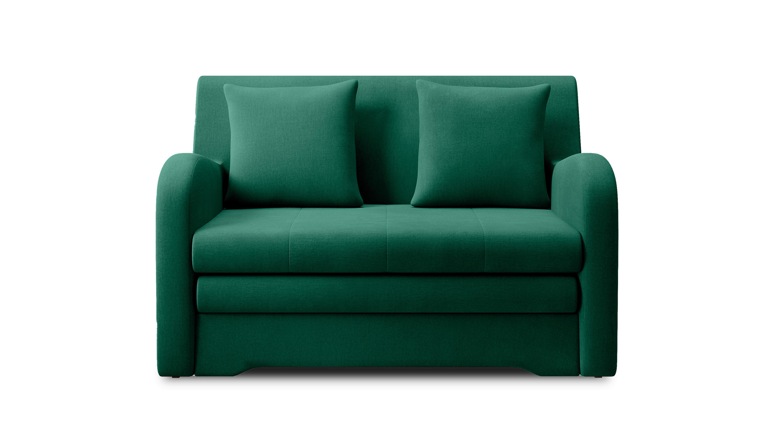SCHLAFSOFA Samt Grün  - Schwarz/Grün, Design, Kunststoff/Textil (244/97/97cm) - MID.YOU