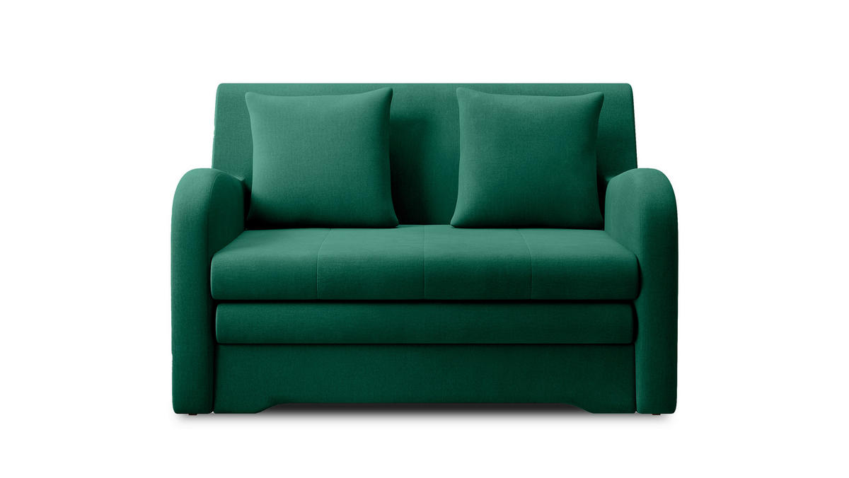 SCHLAFSOFA Samt Grün  - Schwarz/Grün, Design, Kunststoff/Textil (244/97/97cm) - MID.YOU
