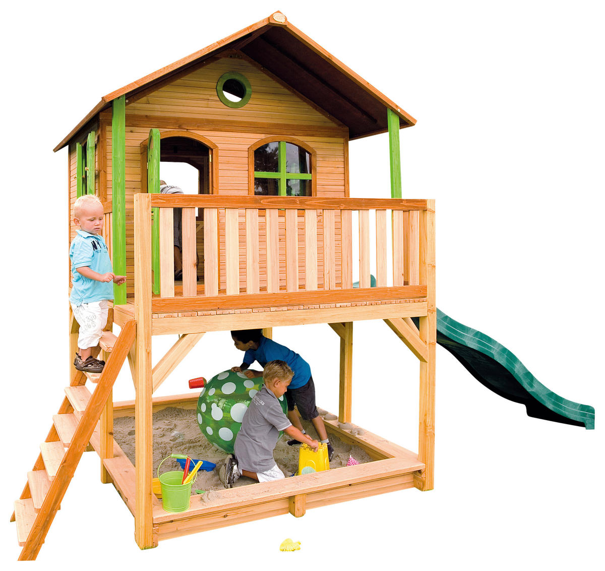 SPIELHAUS  - Braun/Grün, KONVENTIONELL, Holz (432/293/212cm) - Ambia Garden