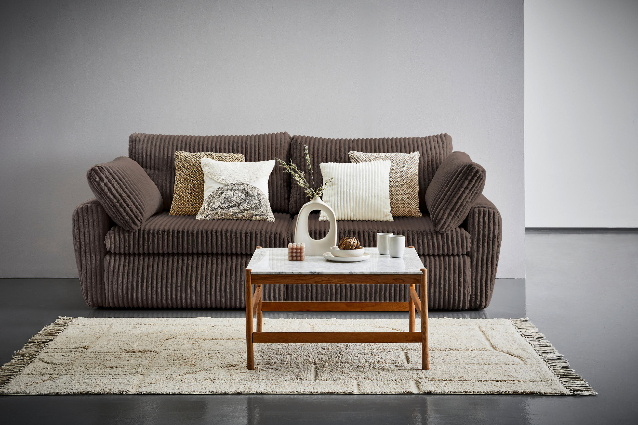 SOFA LEŽAJ tamnobraon  - tamnobraon/crna, Moderno, tekstil/plastika (240/90/120cm) - Carryhome