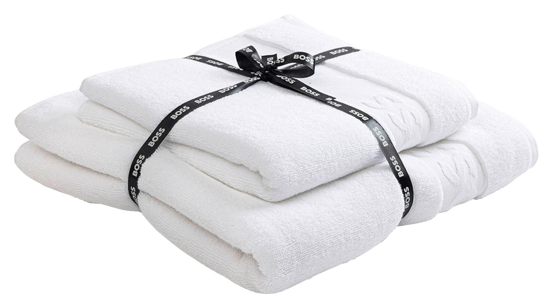 HANDTUCHSET MLOGO Weiß  - Weiß, Design, Textil (50/100cm) - Hugo Boss