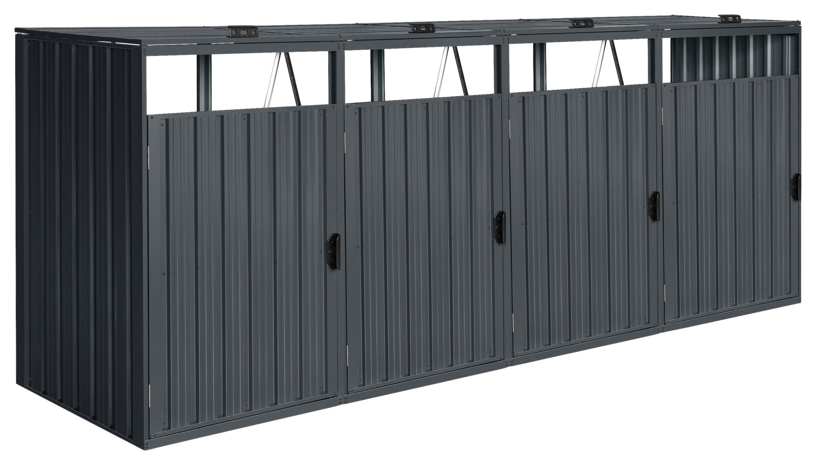 SOPTUNNA BOX - antracit, Klassisk, metall (80/122/320cm)