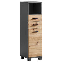 MIDISCHRANK  - Anthrazit/Schwarz, KONVENTIONELL, Holzwerkstoff/Kunststoff (30/110,5cm) - Stylife