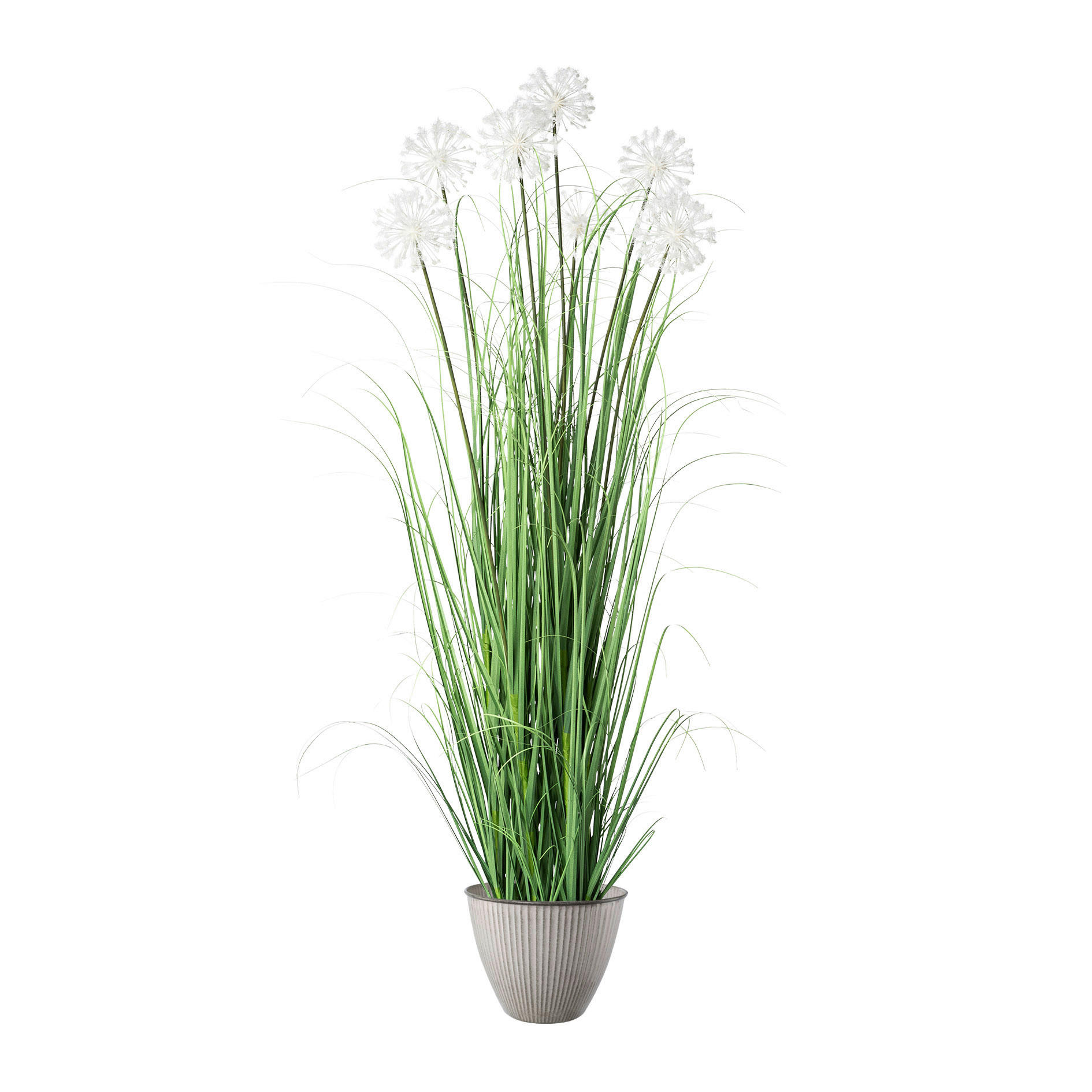 KUNSTPFLANZE 128 cm  - Creme/Weiß, MODERN, Kunststoff/Metall (128cm) - P & B