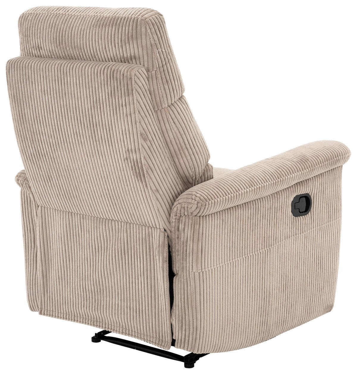 RELAXSESSEL in Metall, Textil Hellbraun  - Hellbraun/Schwarz, Design, Kunststoff/Textil (78/108/89cm) - Livetastic
