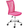 JUGENDDREHSTUHL Netz Pink  - Chromfarben/Pink, Design, Kunststoff/Textil (43/88-98/56cm) - Carryhome