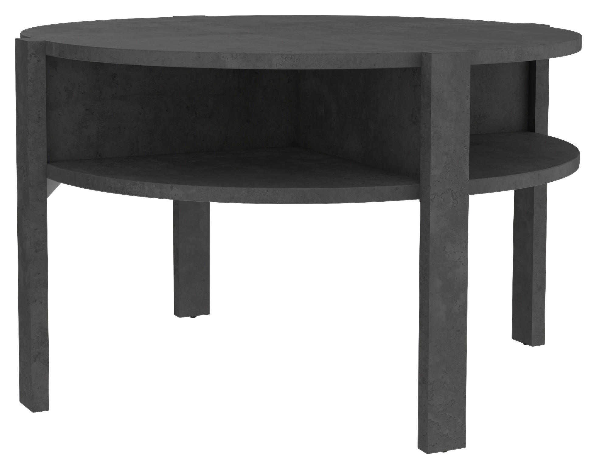 Carryhome Couchtisch Grau 74.4x45.5x74.4 cm