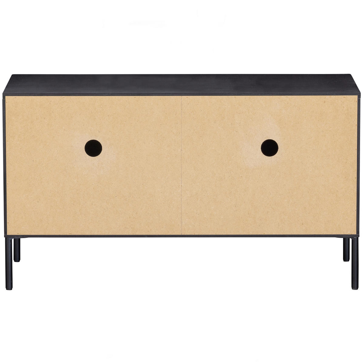 LOWBOARD Gravure 100/56/44 cm   - Schwarz, Design, Holz/Metall (100/56/44cm) - Livetastic