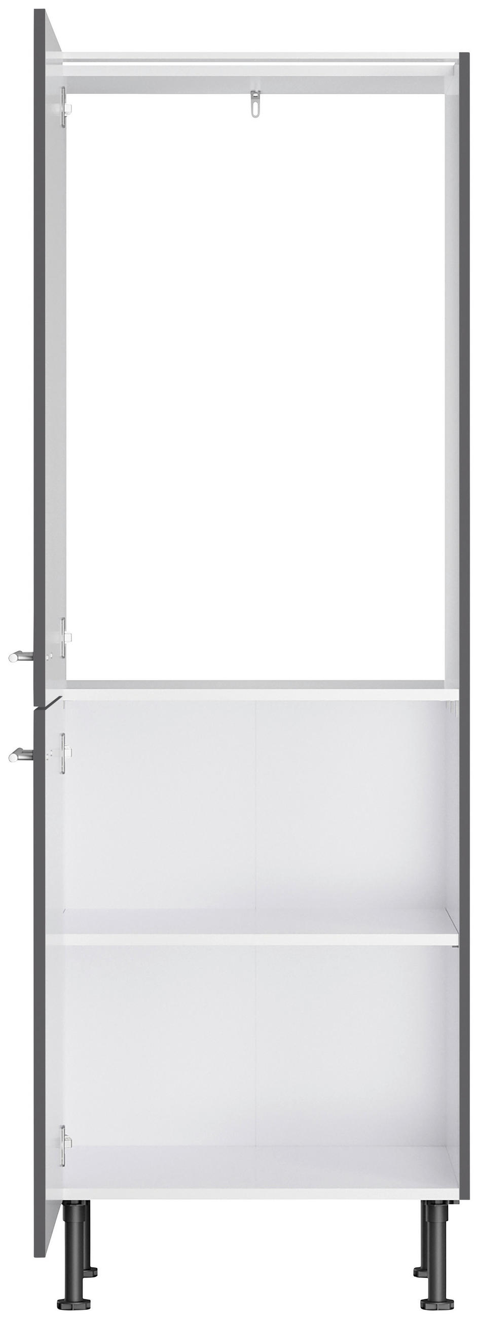 KÜCHENLEERBLOCK 270 cm   in Anthrazit  - Edelstahlfarben/Eichefarben, Basics, Holzwerkstoff/Metall (270cm) - Optifit