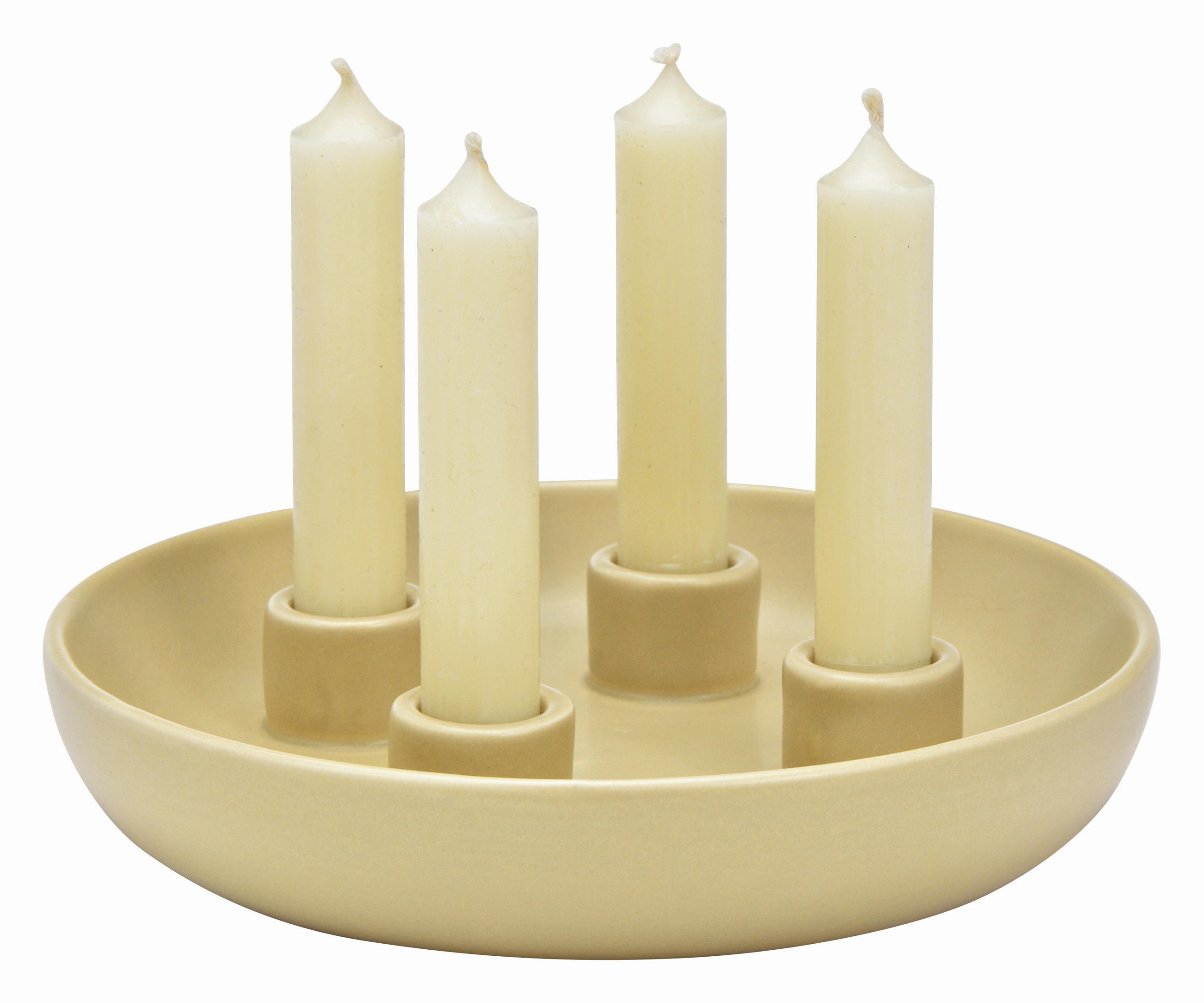 ADVENTSKRANZ  - Beige, Basics, Keramik (21,0/5,0/21,0cm) - X-Mas