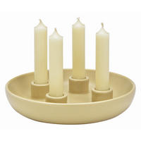 ADVENTSKRANZ  - Beige, Basics, Keramik (21,0/5,0/21,0cm) - X-Mas