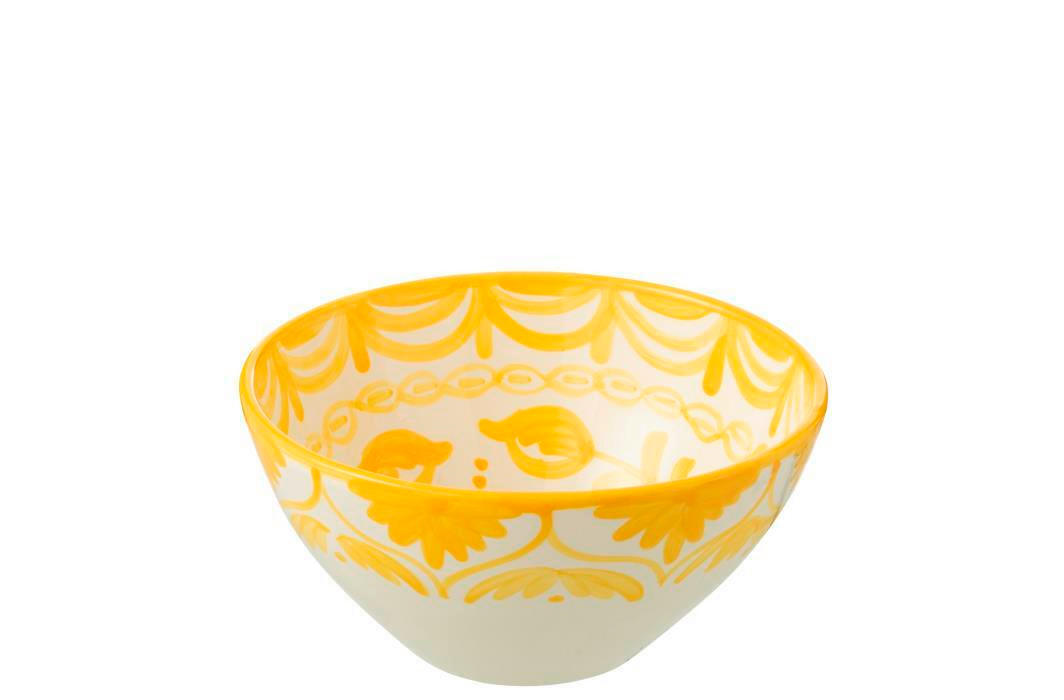 SCHÜSSEL  - Weiss/Gelb, Basics, Keramik (22/22/10cm)