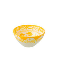 SCHÜSSEL  - Weiss/Gelb, Basics, Keramik (22/22/10cm)