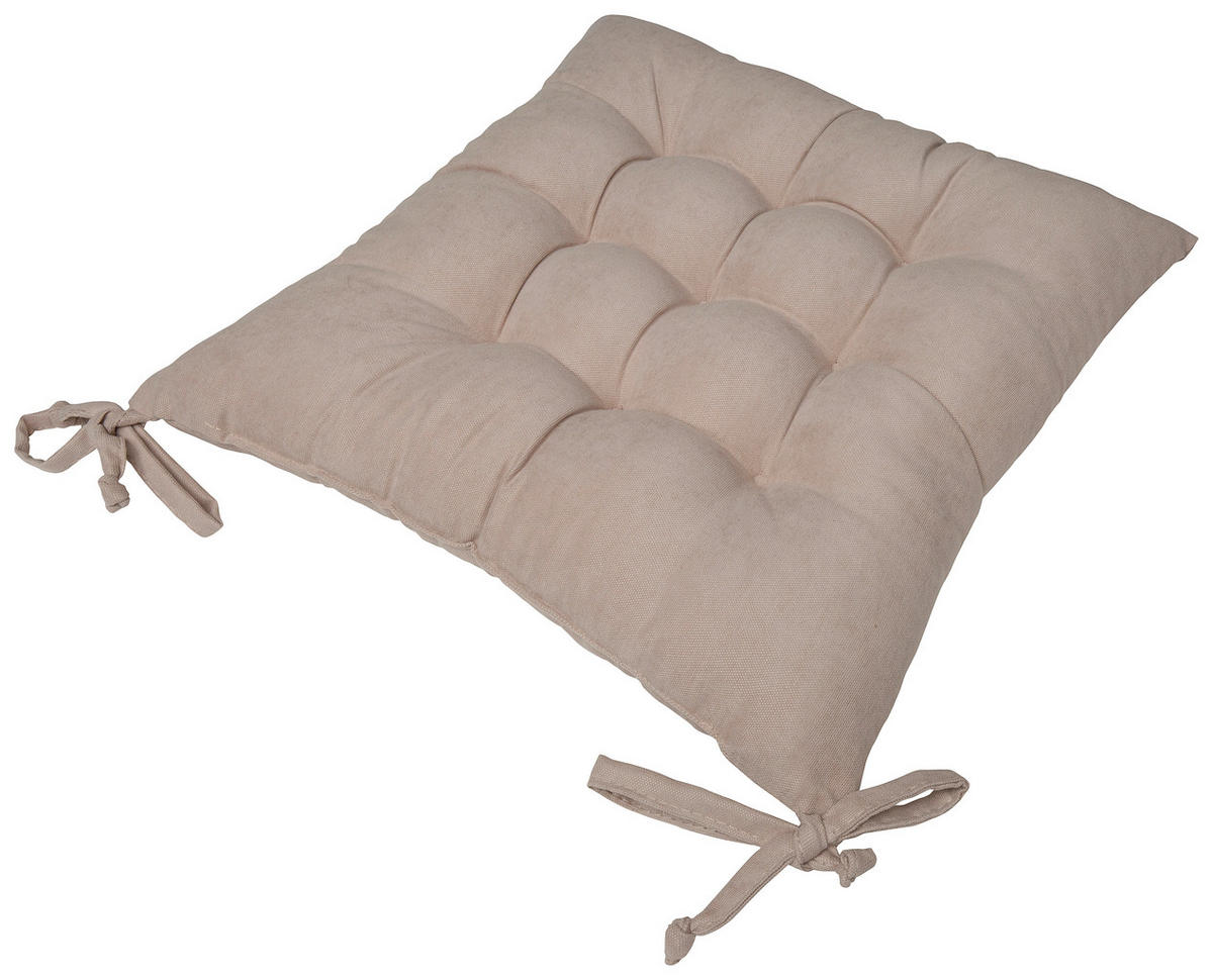 JASTUK ZA SEDENJE bež 40/40 cm  - bež, Konvencionalno, tekstil (40/40cm) - Novel