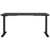 SCHREIBTISCH 160/80/72-118 cm  in Graphitfarben, Schwarz  - Schwarz/Graphitfarben, MODERN, Holzwerkstoff/Metall (160/80/72-118cm) - Novel