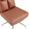 STUHL - Edelstahlfarben/Cognac, Design, Textil/Metall (51,5/89,5/65cm) - Novel