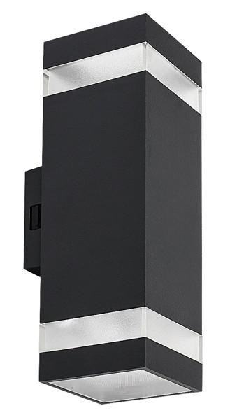 VONKAJŠIE LED SVIETIDLO 10.4/8.5/24,7 cm - priehľadné/antracitová, Basics, plast (10.4/8.5/24,7cm)