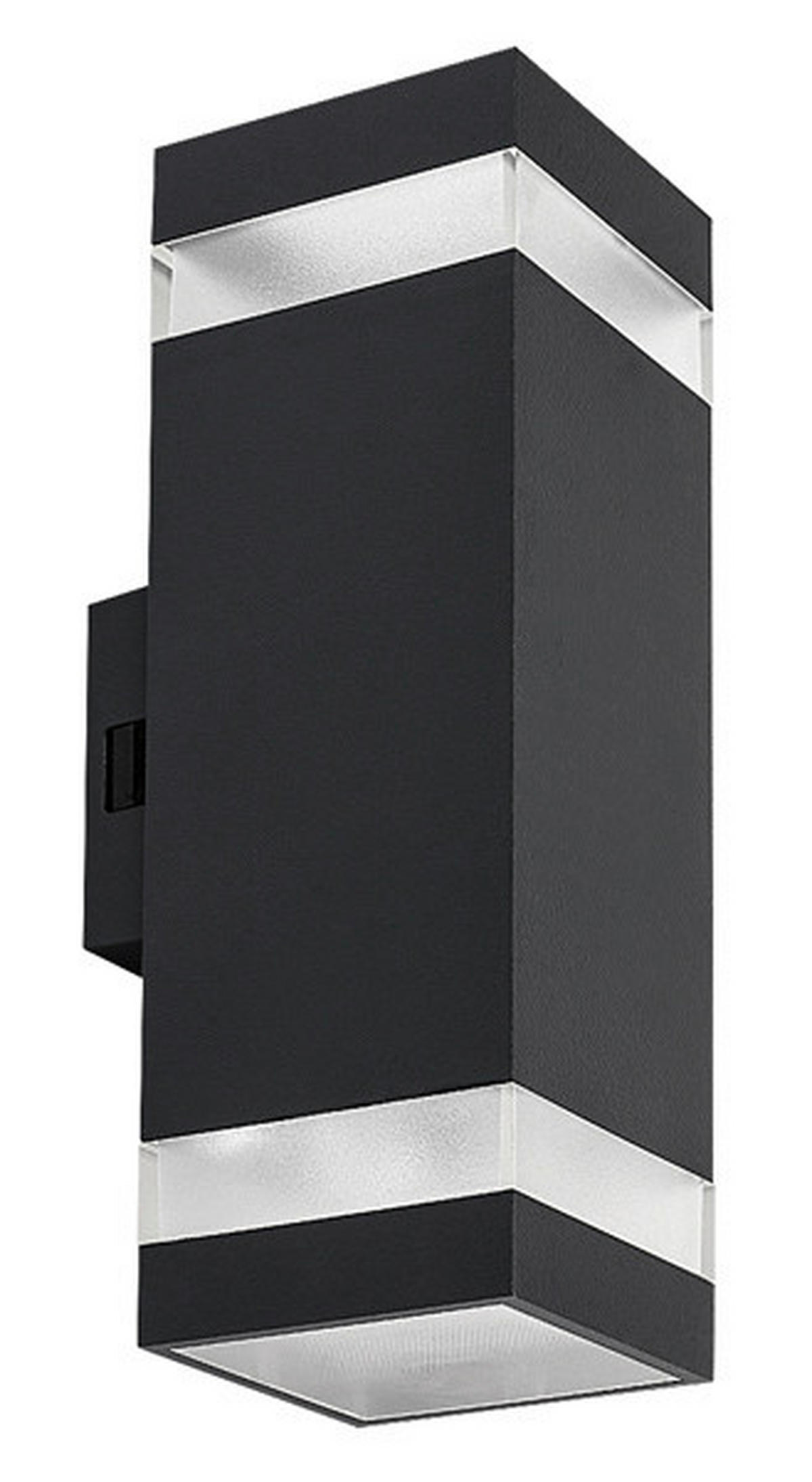 VONKAJŠIE LED SVIETIDLO 10.4/8.5/24,7 cm - priehľadné/antracitová, Basics, plast (10.4/8.5/24,7cm)