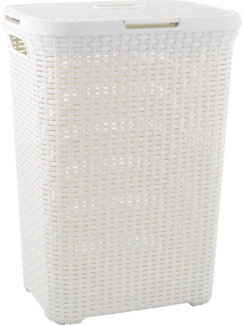 KOŠARA ZA RUBLJE 44,5/34,5/62,00 cm - bijela, Basics, plastika (44,5/34,5/62,00cm) - Curver