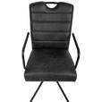 ARMLEHNSTUHL  in Mikrofaser  - Schwarz, Design, Textil/Metall (50/92,5/62cm) - Ambia Home
