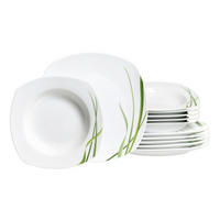 TAFELSERVICE Grün, Weiß Gianna 12-teilig  - Weiß/Grün, KONVENTIONELL, Keramik (27/21/27cm) - Ritzenhoff Breker